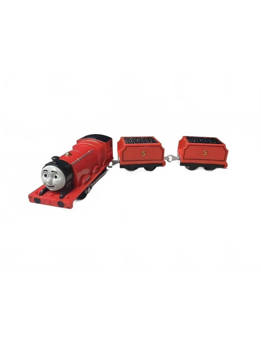 2014 Mattel Gullane Red James Thomas Ltd Talking Motorized Train with Tender #5